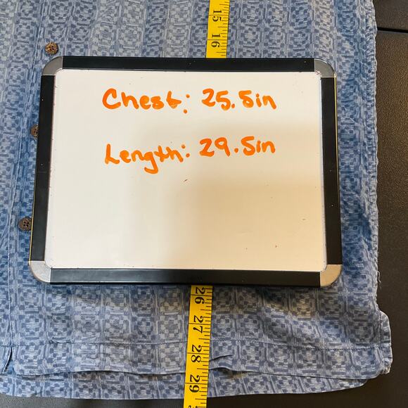 Ocean Pacific Washable Silk Blue Geometric Print Button Down Size XXL - Picture 6 of 6